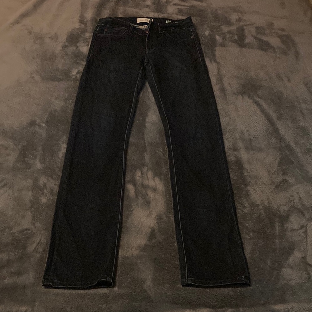 Henry & Belle Lila Straight Leg Dark Blue Designer Denim Jeans Size 27